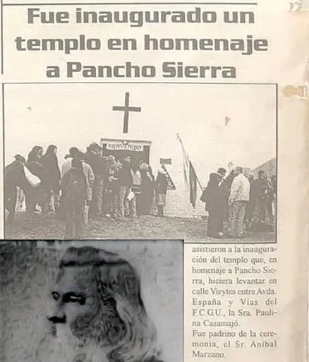 Imagen de la publicación en periódico en la fecha de su inauguración